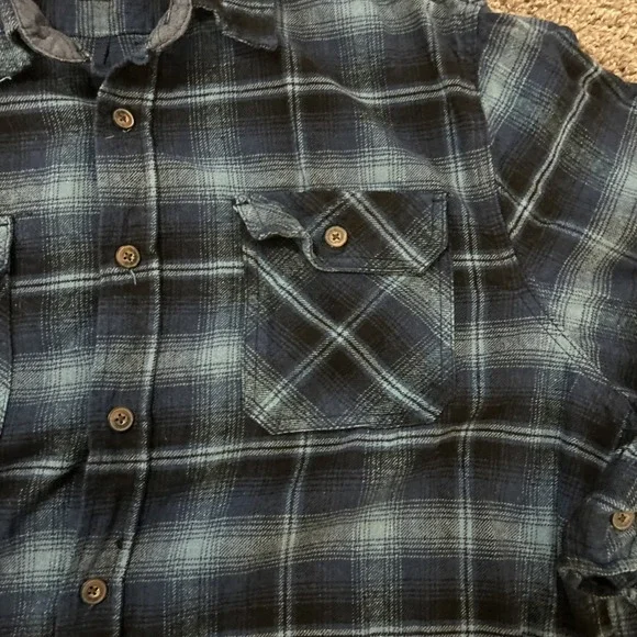 Jacks Shirt Men 2XL Blue Plaid Heritage Flannel Thick Heavy Cotton Lumberjack - Picture 2 of 6